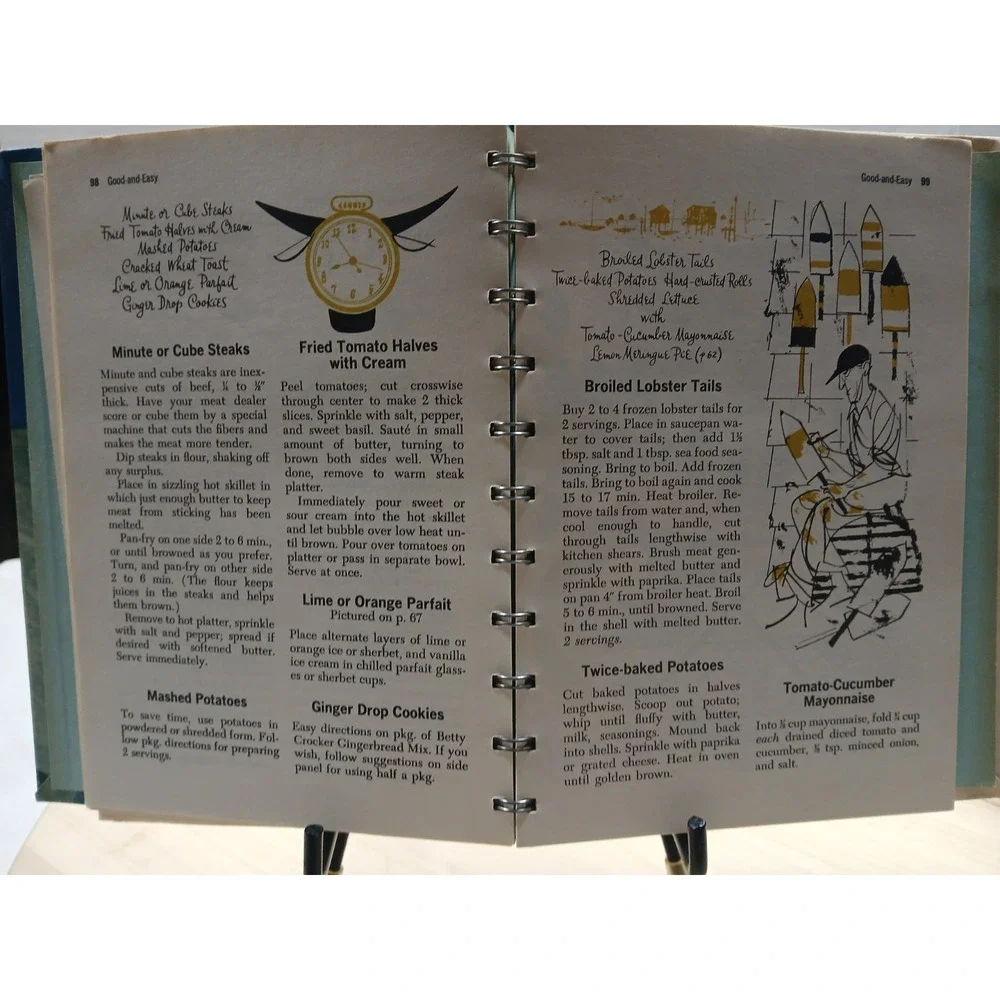 Vintage‎ BETTY CROCKER Dinner For Two Cookbook 1958